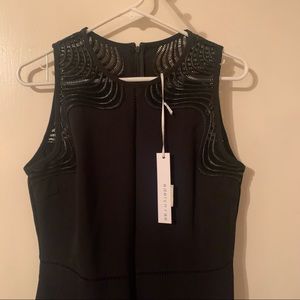 Adelyn rae black bodycon sheath lace detail dress